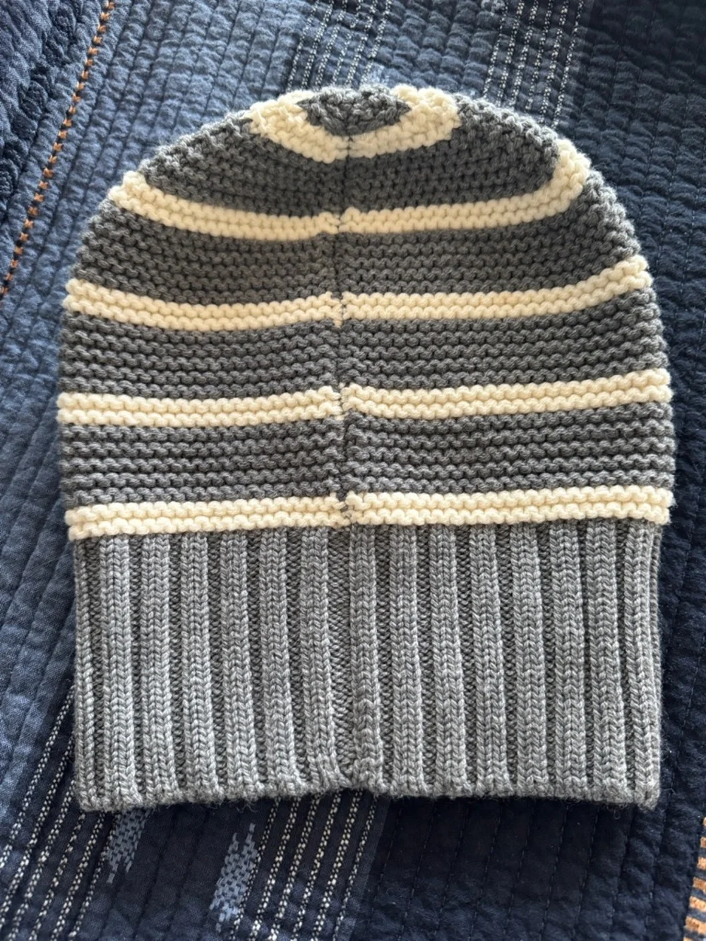 lululemon athletica Gray Striped Beanie